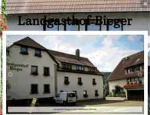 Tablet Screenshot of landgasthof-bieger.de